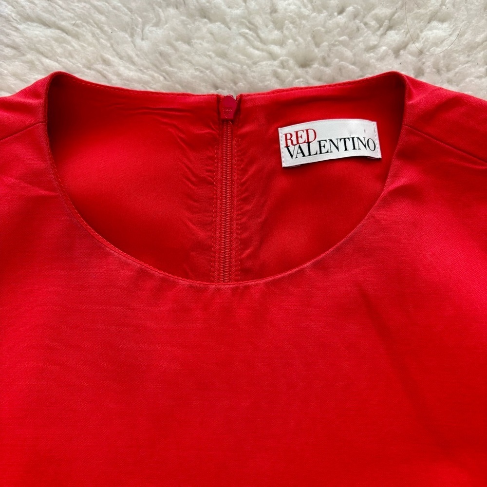 RED Valentino RN# 43835 Red Pleated Dress size EU 38 US XS-S - Picture 14 of 15